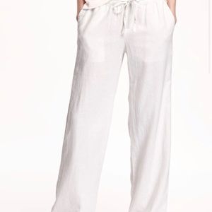 Mid-Rise Linen-Blend Pants for Women